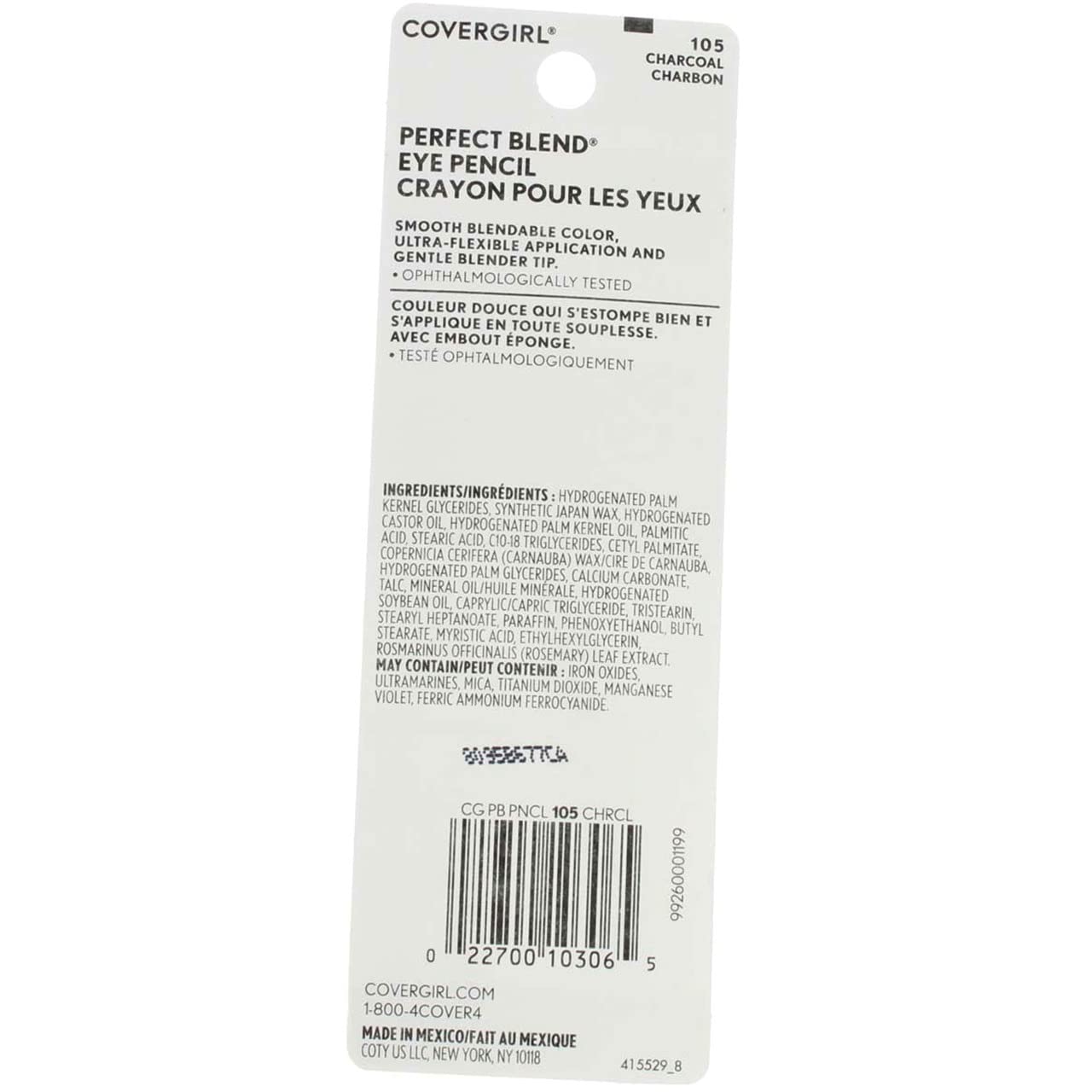 CoverGirl Perfect Blend Eye Pencil, Charcoal - Pack of 2 Beauty & Personal Care COVERGIRL