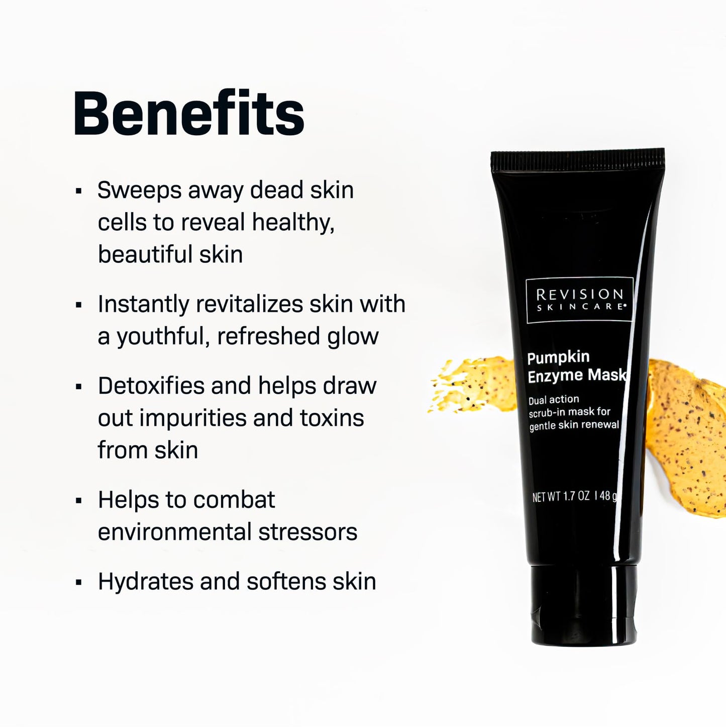 Revision Skincare Pumpkin Enzyme Mask, Gently Exfoliating Facial Mask, with Brazilian Clay and Natural Enzymes, 1.7 oz Beauty & Personal Care Revision Skincare