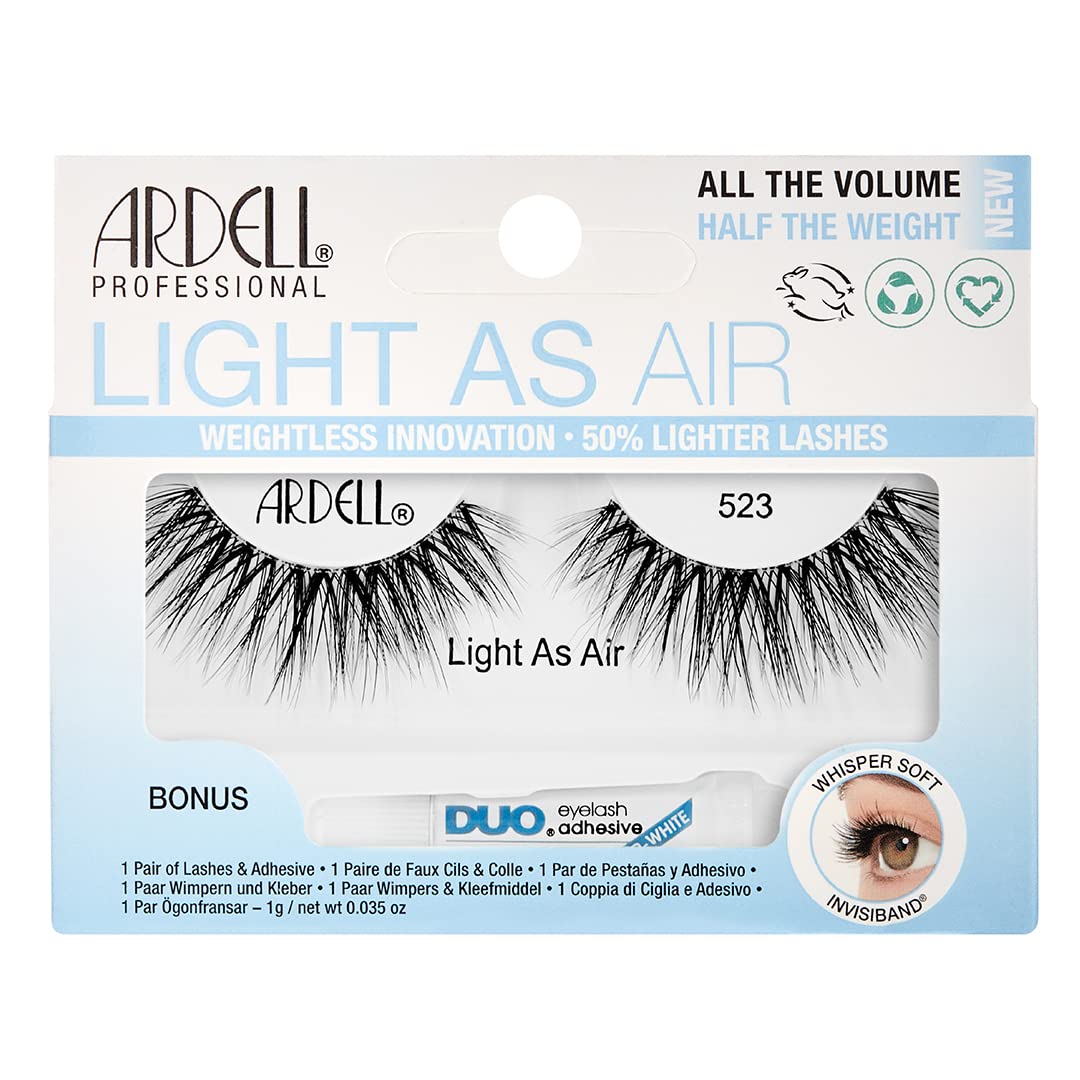 ARDELL Light As Air 523, plus a Bonus DUO Adhesive, 1g Clear Beauty & Personal Care Ardell