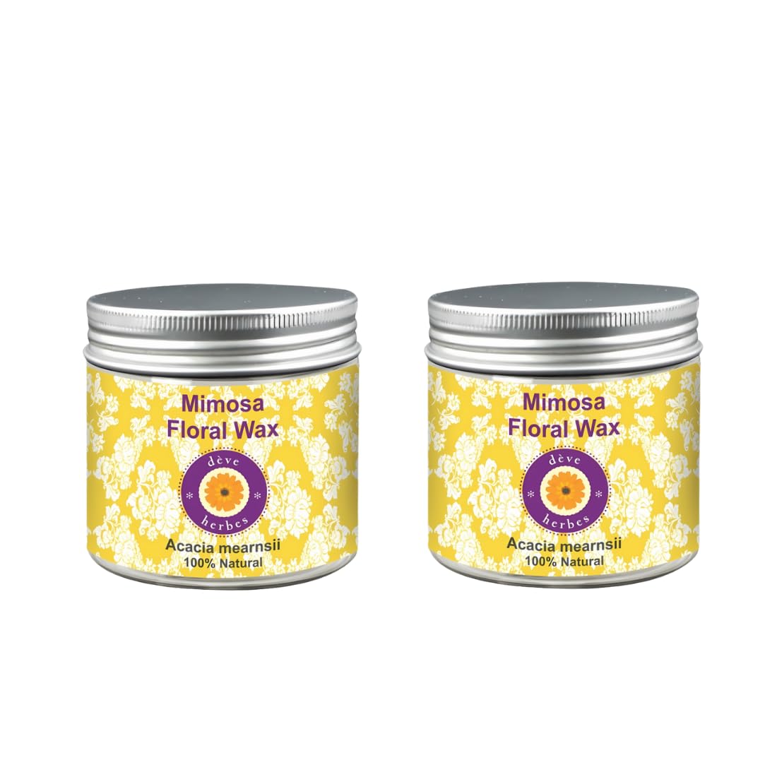 Deve herbes Pure Mimosa Floral Wax (Acacia mearnsii) (Pack of Two) 50gm X 2 Beauty and Personal Care dève herbes
