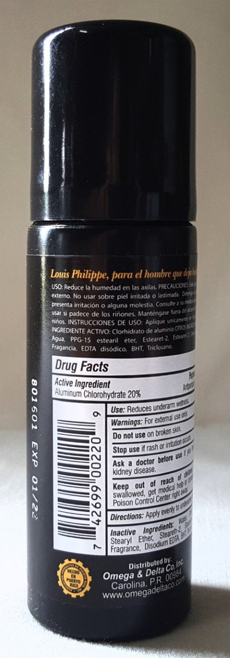 4 Louis Philippe for Men Anti-perspirant Deodorant Original 2.5 OZ New Roll On Beauty and Personal Care Caseeto