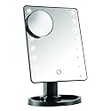 IdeaWorks Light-Up Mirror-Large Mirror with 16 LED Lights for Make-Up, Tweezing, & Other Facial Applications-Rotating Mirror-Magnifier Option-Built-in Beauty & Personal Care IdeaWorks