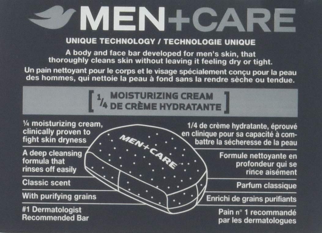 Dove Men + Care Body & Face Bar, Deep Clean 4 oz, 4 ea (Pack of 3) Beauty & Personal Care Dove
