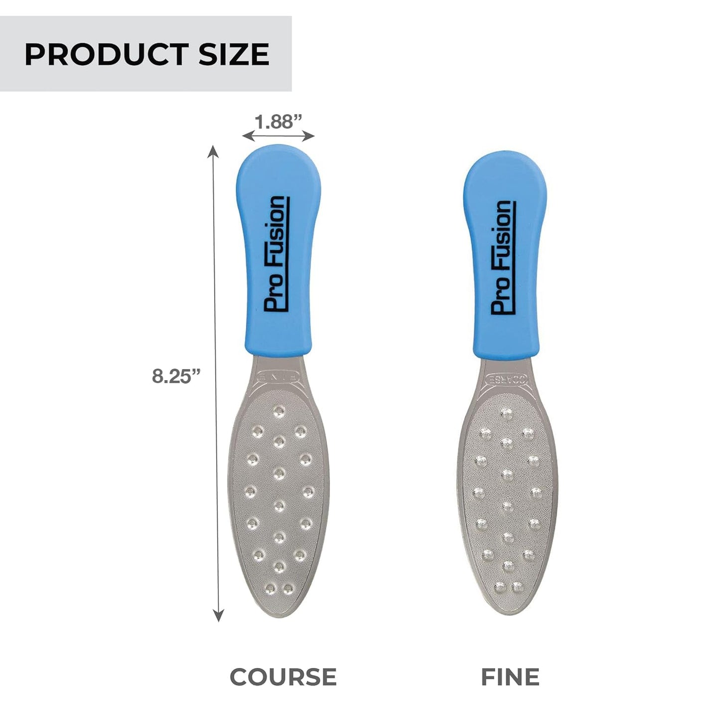 ForPro Pro Fusion Stainless Steel Pedi File - Coarse, Double-Sided Professional Quality - Blue Handle Pedicure File for Heels and Feet - 8.25” L Beauty & Personal Care ForPro Professional Collection