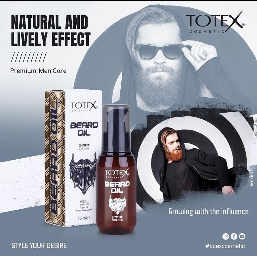 Totex Premium Beard & Mustache Serum Oil Conditioner Anti-Dandruff Men Care 75ml Beauty and Personal Care Totex