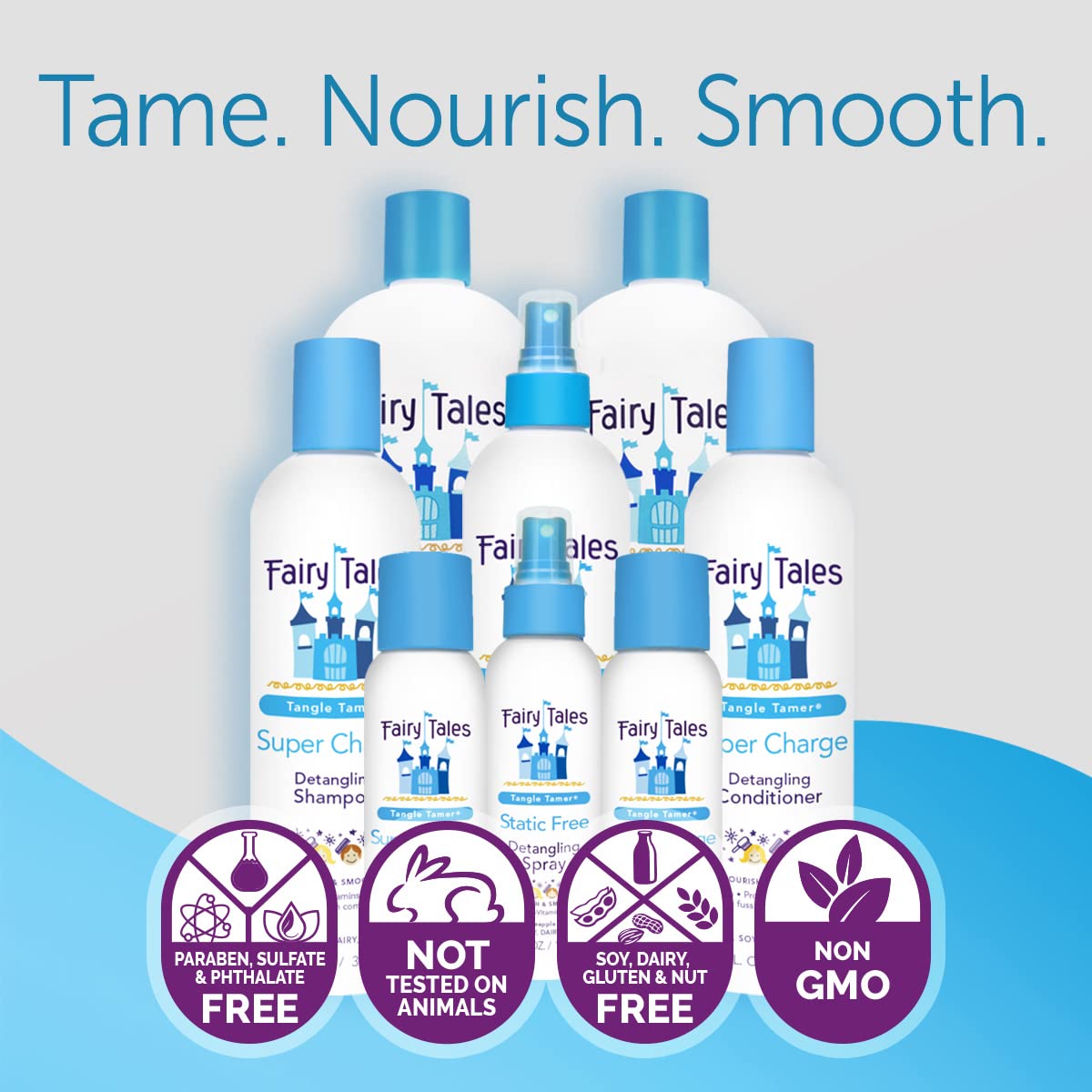 Fairy Tales Tangle Tamer Static Free Detangling Spray - Detangler Spray for Kids - Paraben Free, Sulfate Free, Gluten Free, Nut Free - 12 oz (2 pack) Beauty & Personal Care Fairy Tales