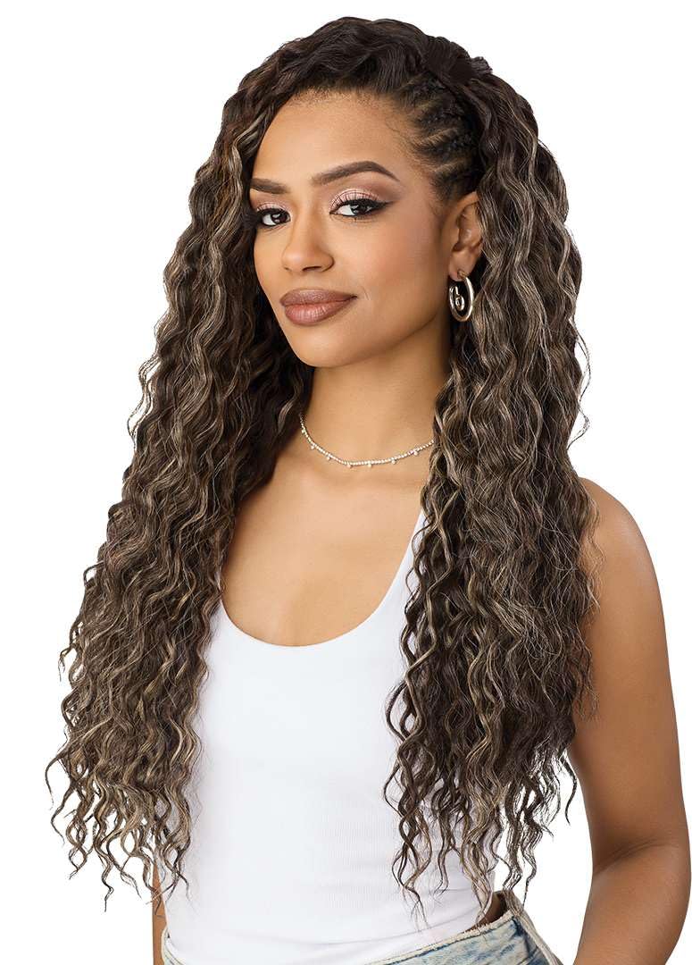 Outre Quick Weave Synthetic Half Wig - Rosewell (DRST RED VELVET)