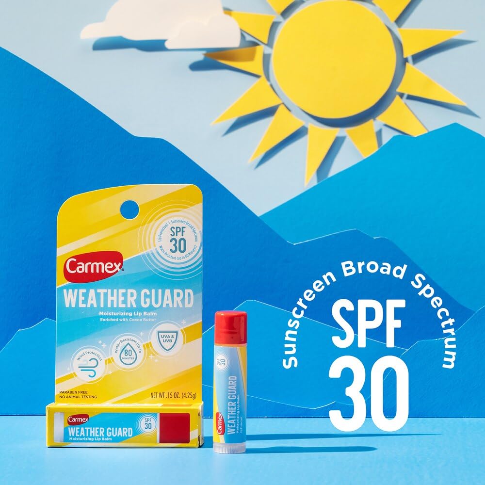 Carmex Weather Guard Moisturizing Lip Balm, SPF30, 0.15 oz (Pack of 3) Beauty & Personal Care Carmex