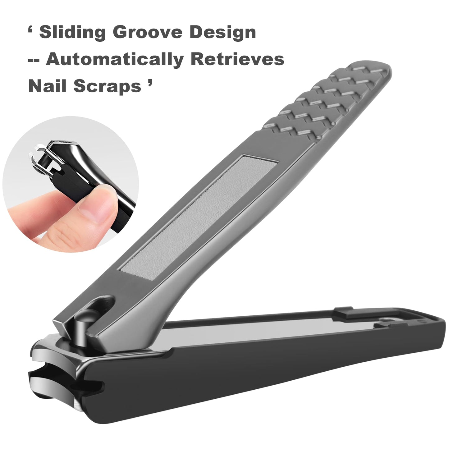 NORCHAN Large Nail Clippers Set, 5-Piece Sharp Toenail and Fingernail Clippers with Nail File, Ideal for Men and Women (Premium, Big Size, Heavy-Duty Beauty & Personal Care Norchan