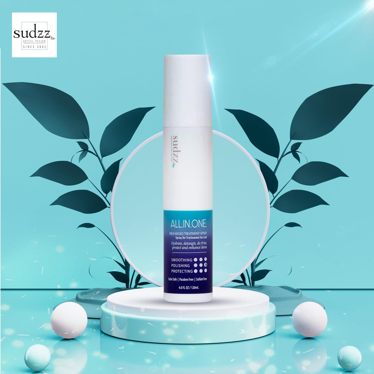 SUDZZFX ALL IN ONE Powerful Leave-in Hair Detangler - Creates Shine - Heat Protection - Smoothes Frizzy Hair - Color Safe - Sulfate Free Beauty & Personal Care SUDZZFX