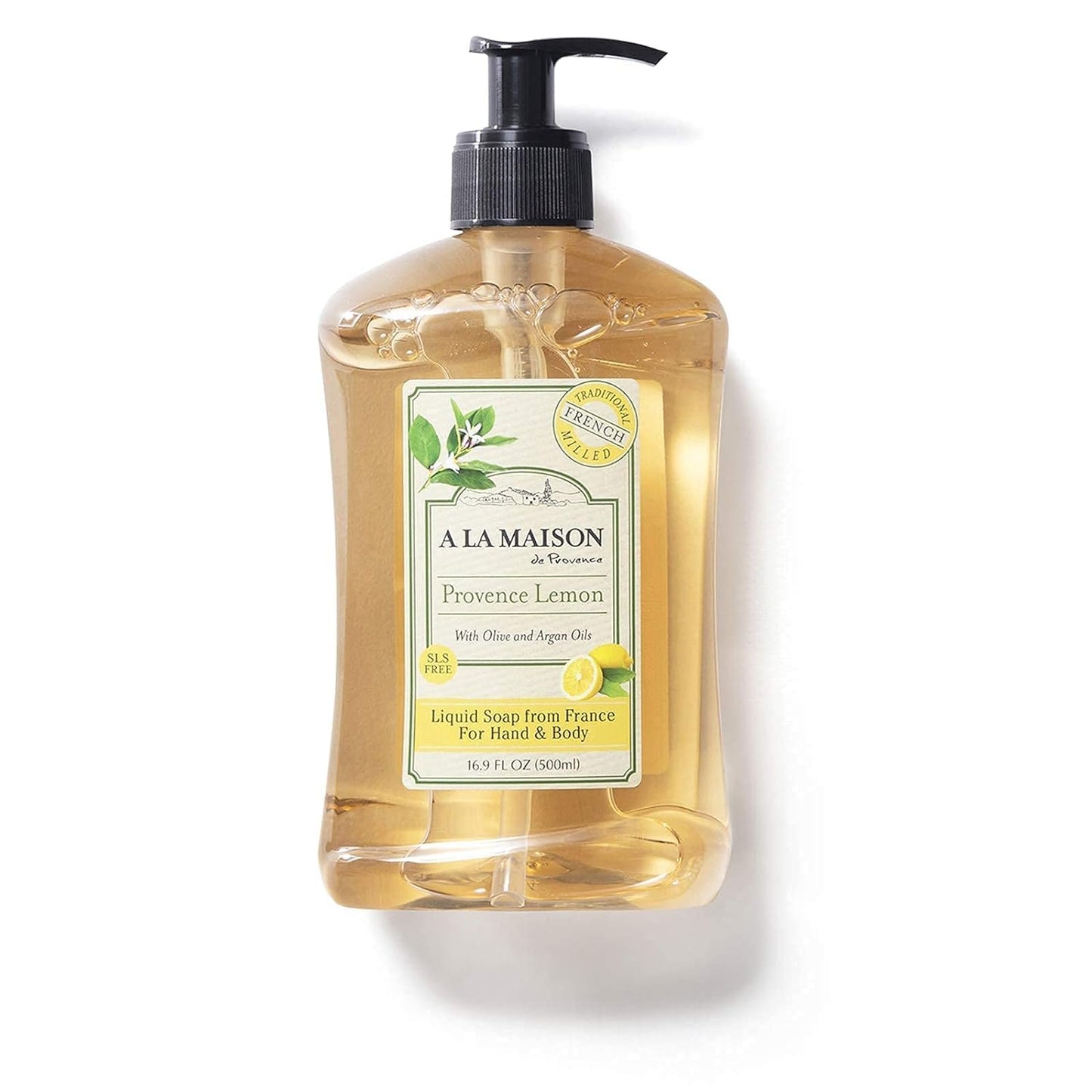 A LA MAISON Provence Lemon Liquid Hand Soap 16.9 Fl Oz - Natural Hand Wash Made with Essential Oils - Biodegradable, Plant-Based, Vegan, Cruelty-Free Beauty & Personal Care A LA MAISON