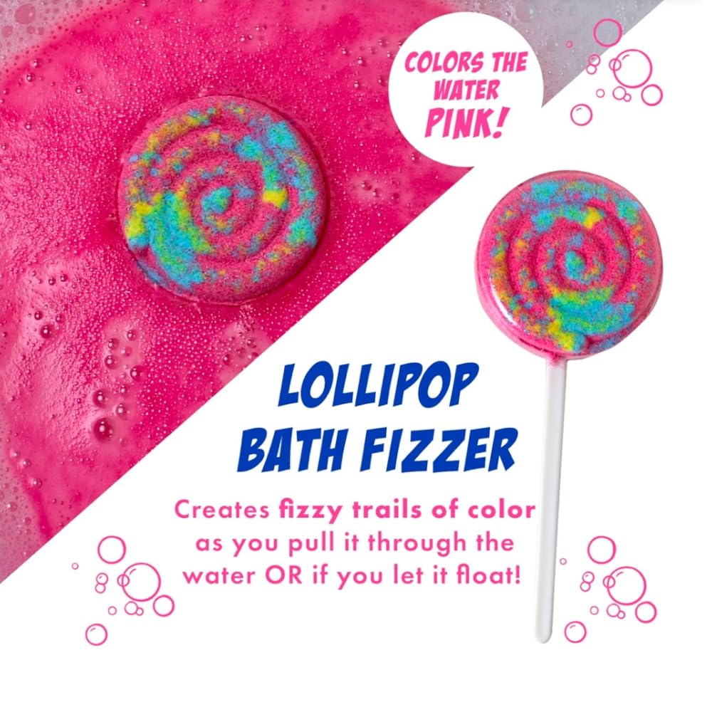 Mr Bubble Sweet Treats Bath Set, Lollipop Fizzer, Gummy Bear Bubble Bath, Bath Potion, Soap Stickers Beauty and Personal Care Mr. Bubble
