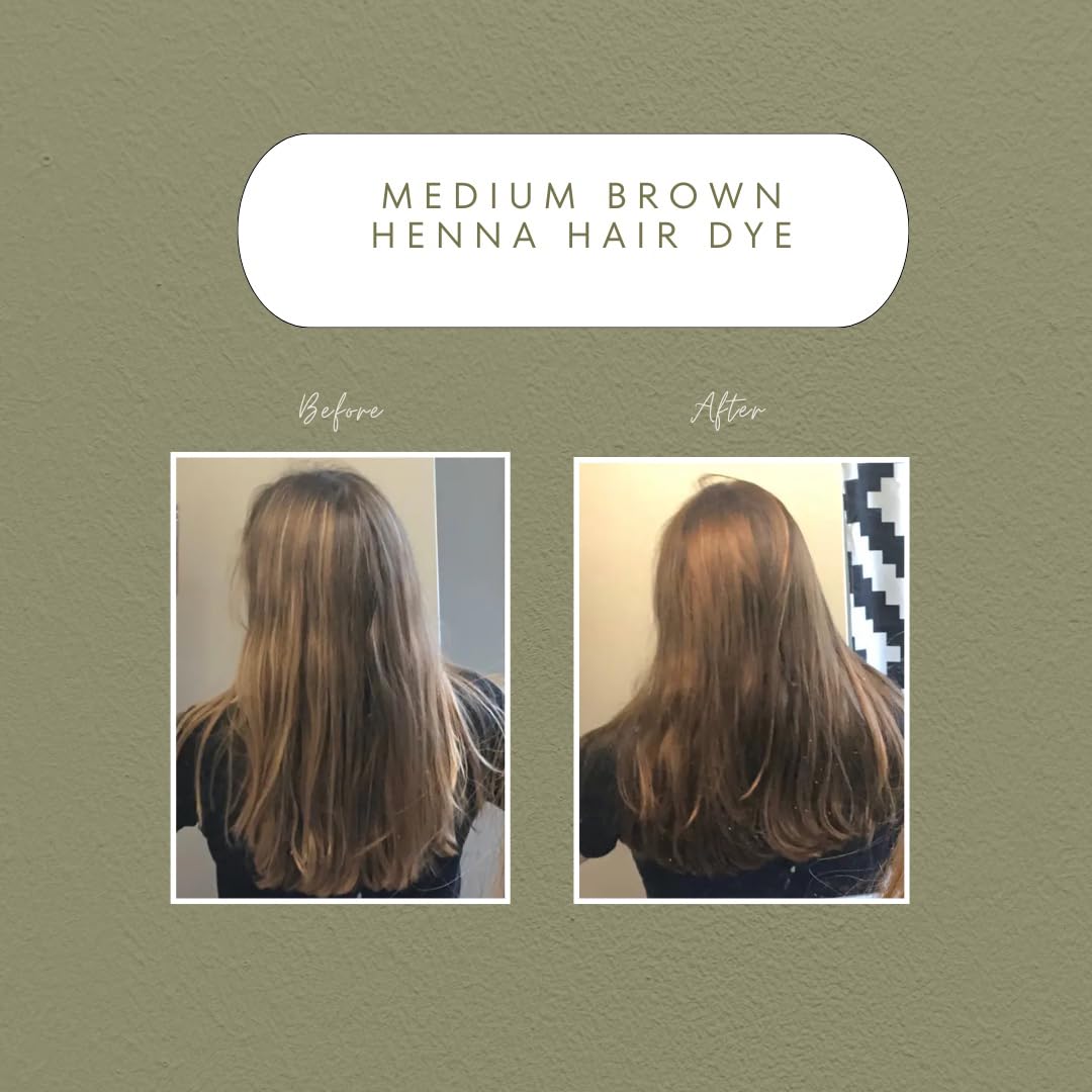 3 Packs Of Medium Brown Henna Hair & Beard Color/Dye 100 Grams - Natural Hair Color, Plant-based Hair Dye - The Henna Guys Beauty & Personal Care The Henna Guys