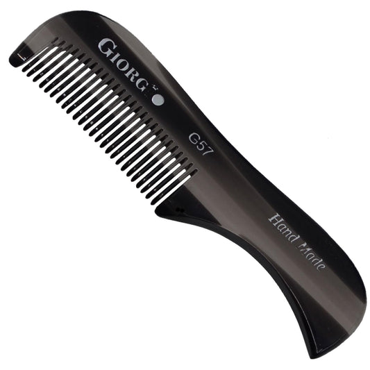 Giorgio G57 Extra Small Men's Fine Tooth Beard and Mustache Comb for Facial Hair Grooming and Styling. Mini Wallet Pocket Comb Beard Comb for Men Beauty and Personal Care GIORGIO