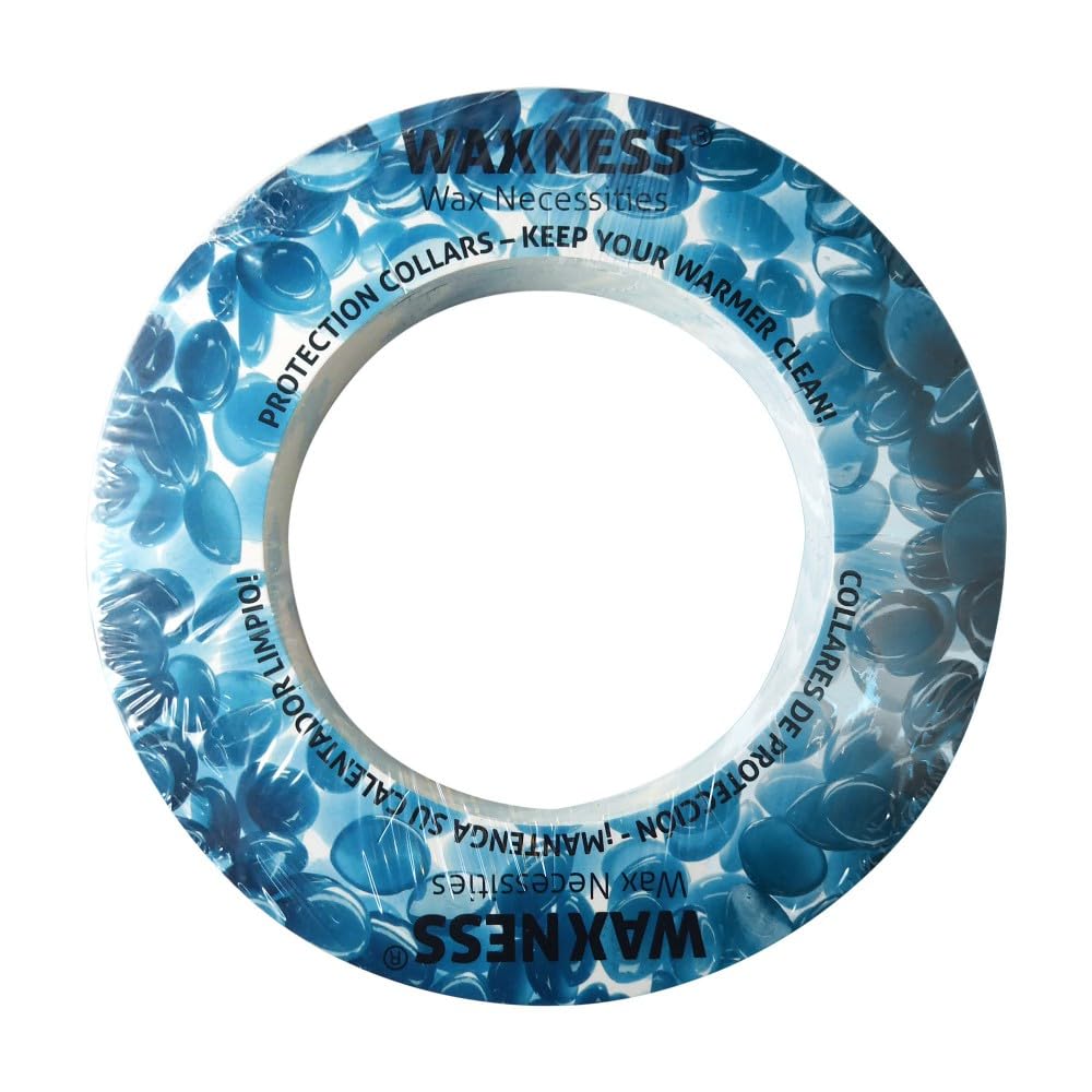 Waxness Waxing Multi-fit Protection Collars for 14-16 Oz Tins and Warmers 50 Pack Teal Beauty and Personal Care Waxness