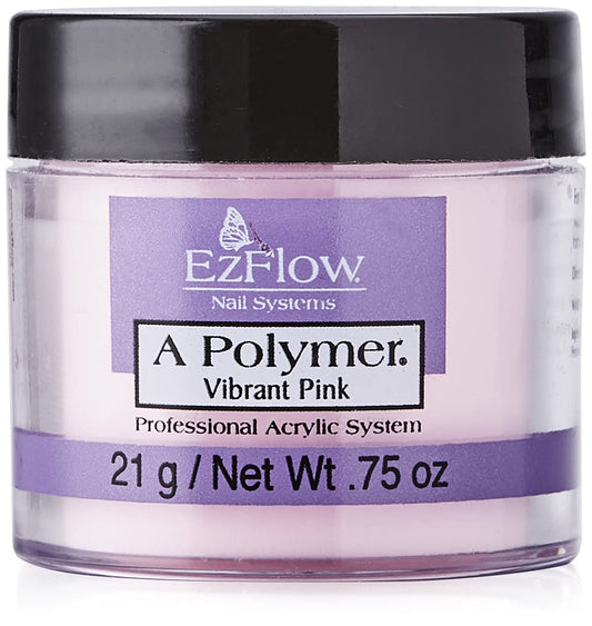 EZ Flow A Polymer Vibrant Pink False Nails, 0.75 Ounce