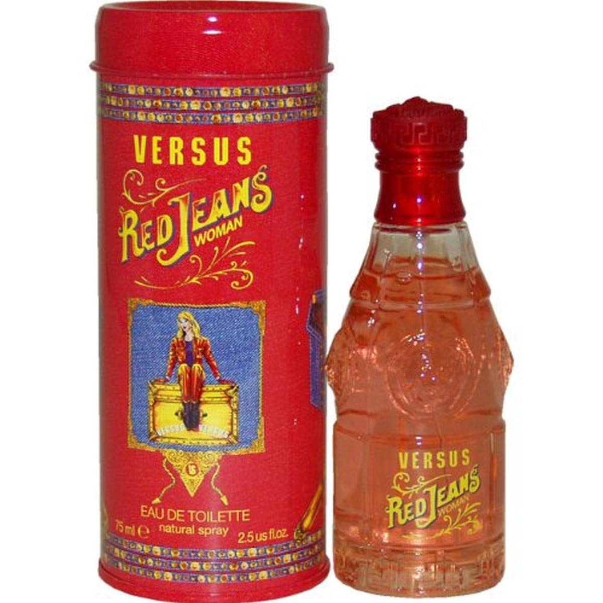 Versace Versus Jeans Eau De Toilette Spray for Women, Red, 2.5 Fl Oz (Pack of 1) Beauty & Personal Care Versace