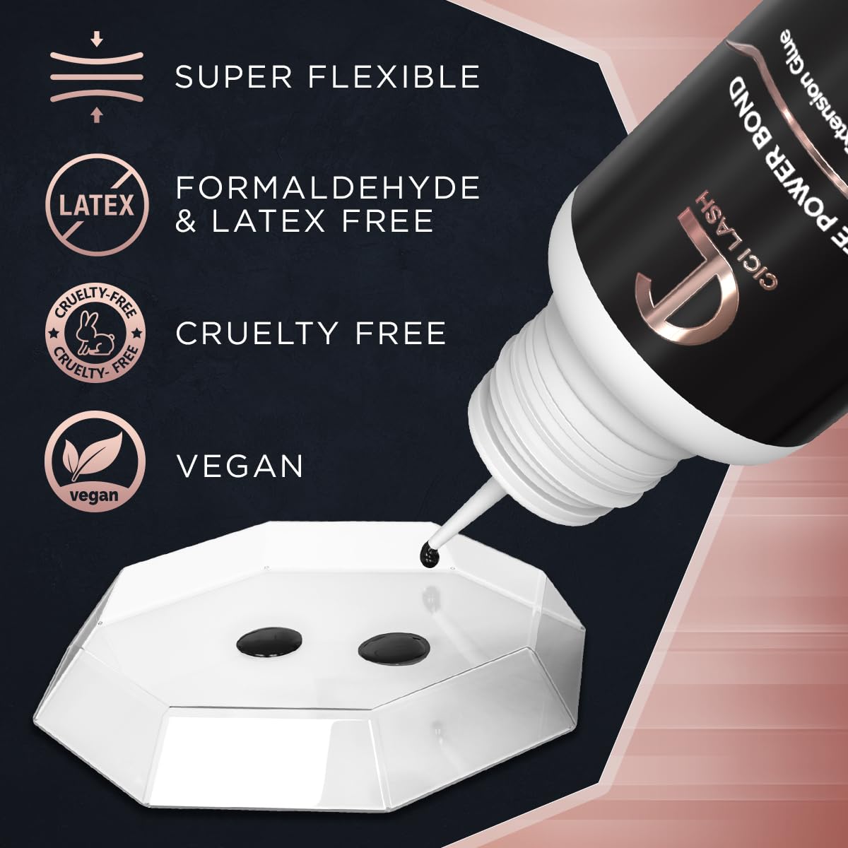 Elite Power Eyelash Extension Glue for Professionals - Maximum 8 Week Retention / 1-2 Second Drying Time Semi Permanent Individual/Volume Lash Beauty & Personal Care CICI Lash