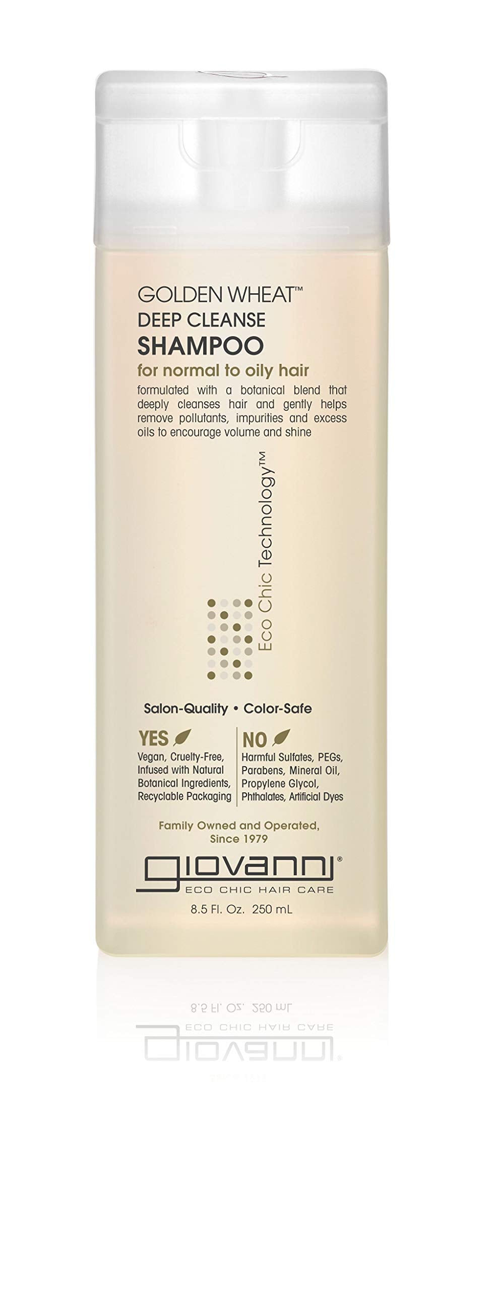 GIOVANNI ECO CHIC Golden Wheat Deep Cleanse Shampoo - Shampoo for Oily hair, Deep Cleansing With Botanical Oils, Helps Encourages Volume & Shine Beauty & Personal Care GIOVANNI