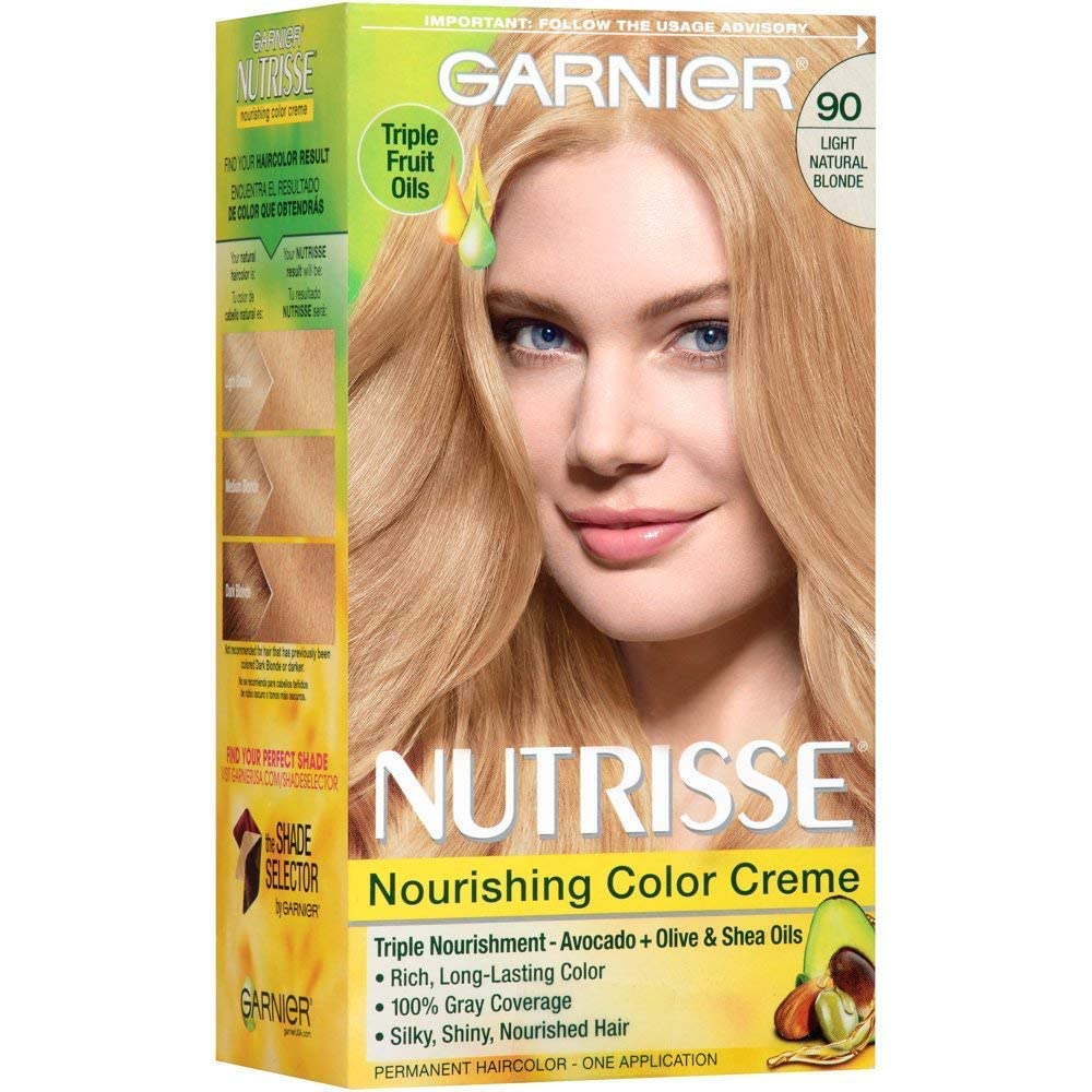 Garnier Nutrisse Nourishing Color Creme, Light Natural Blonde [90], 1 ea Beauty & Personal Care Garnier