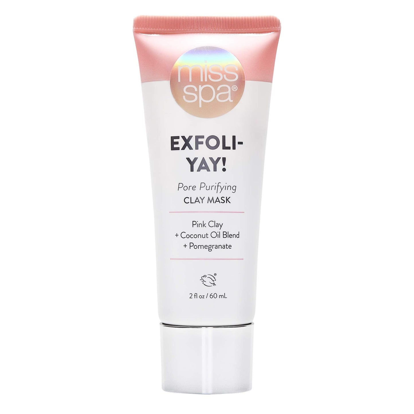 MISS SPA Clay Face Mask for Women, Pore Purifying Pink Clay Mask, Pomegranate + Coconut Oil, Exfoliate Draw Dirt from Pores, Anti-Aging Cream Mask Beauty & Personal Care MISS SPA