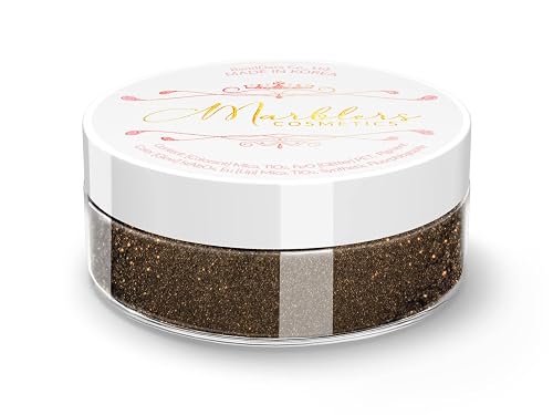 MARBLERS Glitter Mica Powder [Cocoa Cream] 0.14oz (4g) | Glitter Mica | Highly Pigmented | Non-Toxic, Vegan, Cruelty-Free | Eyeshadow, Body Butter Beauty & Personal Care MARBLERS