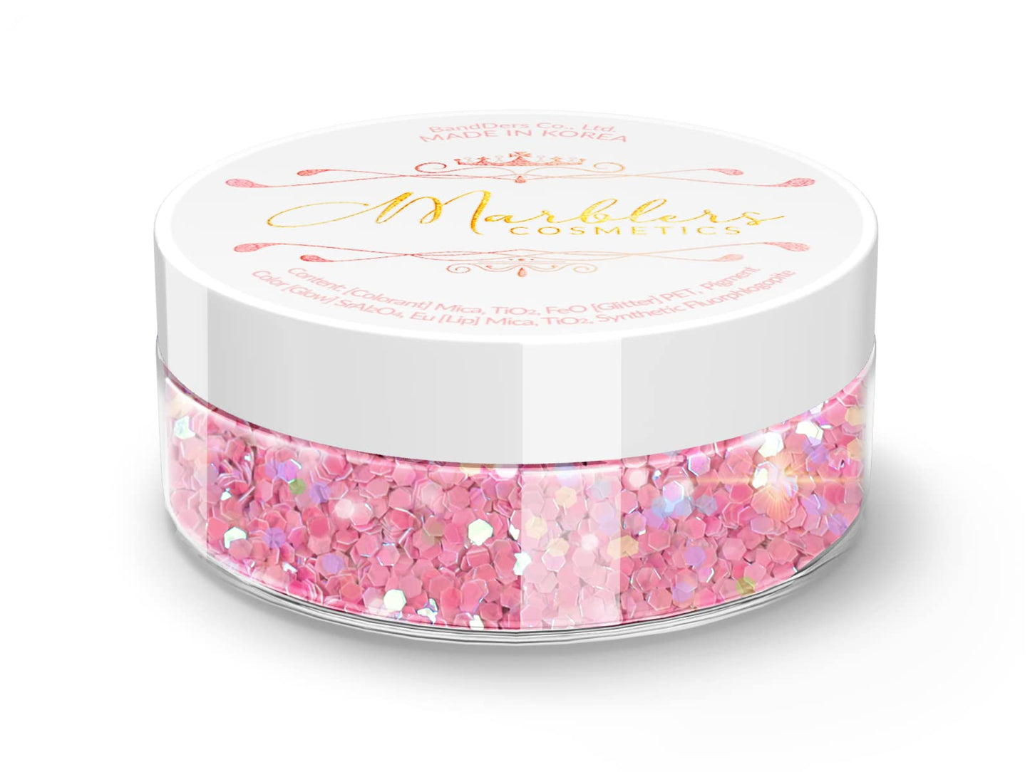 MARBLERS Mermaid Shaped Face & Body Glitter [Pink] 0.18oz (5g) | Chunky | Chopped | Flake | Non-Toxic | Vegan | Cruelty-Free | Festival, Rave & Party Beauty & Personal Care MARBLERS