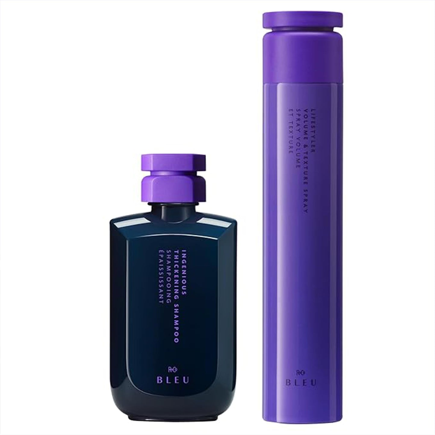 R+Co BLEU Ingenious Thickening Shampoo (8.5 oz) & LifeStyler Volume + Texture Spray (8.3 oz) - Adds Thickness, Volume, Texture, Body, and Movement Beauty & Personal Care R+Co