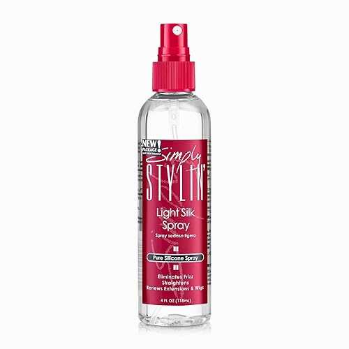 Simply Stylin' Light Silk Hair Spray - Anti-Frizz Silicone Heat Protectant - Hair Detangler for Women and Synthetic Wigs - 4 fl oz Beauty & Personal Care Simply Stylin'