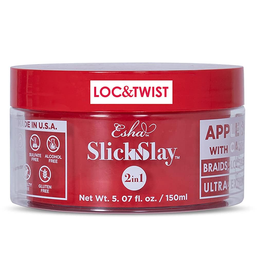 Esha Slick N Slay Braiding Gel - 3-in-1 Ultra Extreme Hold Gel for Locs, Twists & Edges - Hydrating & Conditioning Shining Formula - Fast Drying Beauty & Personal Care Esha