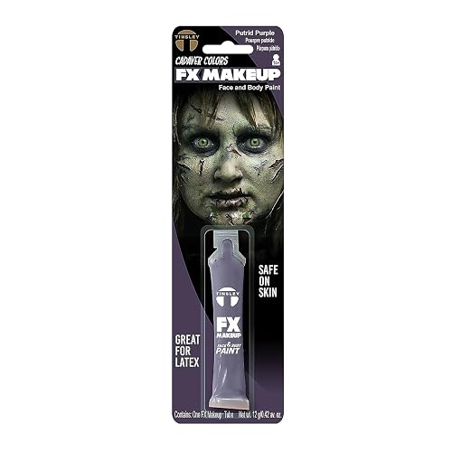 Tinsley Transfers FX Makeup - Face and Body Paint - Water-Based Cream - 7g / 0.24 oz Tube (Putrid Purple) Beauty & Personal Care Tinsley Transfers