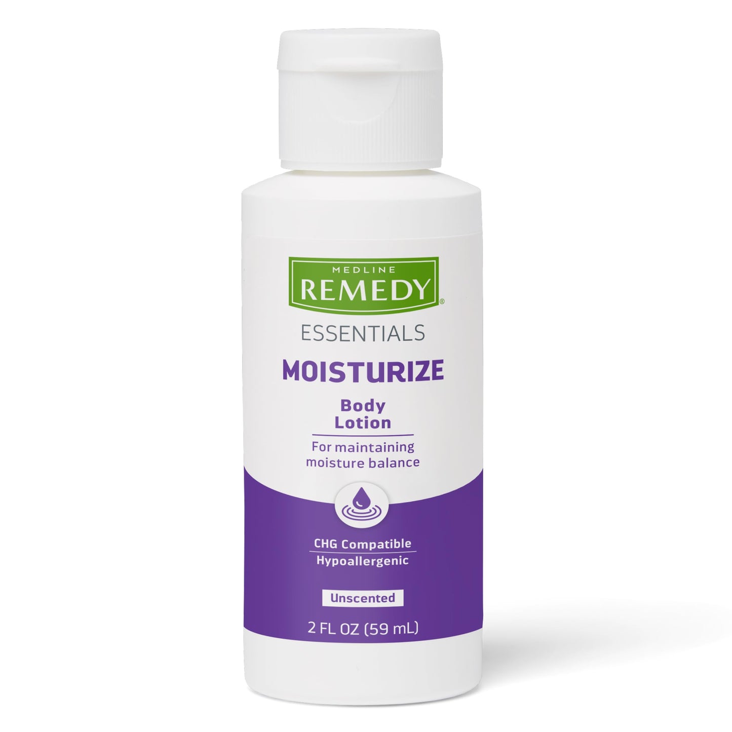 Medline Remedy Essentials Moisturizing Body Lotion (2 oz Bottle), Unscented, Travel-Size, Hydrating, Non-Greasy, For Dry Skin, Hypoallergenic, Men Beauty & Personal Care Medline Remedy