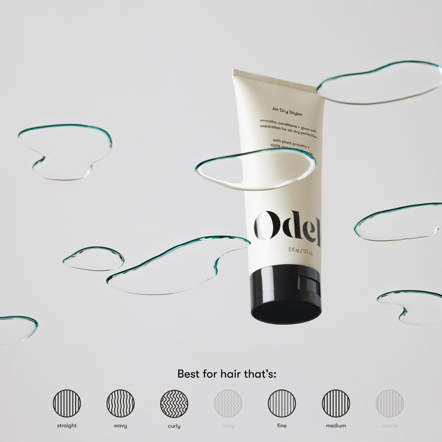 Odele Air Dry Styler, No-Heat Styling Gel to Smooth Frizz, Define and Condition Strands, for Straight, Wavy, and Curly Hair Types, 6 oz Beauty & Personal Care Odele