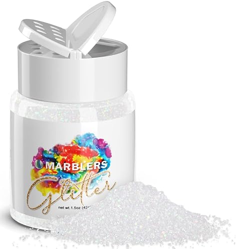 MARBLERS Holographic Glitter [Rainbow White] 1.5oz (42g) | Fine | Non-Toxic, Vegan, Cruelty-Free | Face, Body, Eyeshadow, Hair, Festival, Party Makeup Beauty & Personal Care MARBLERS