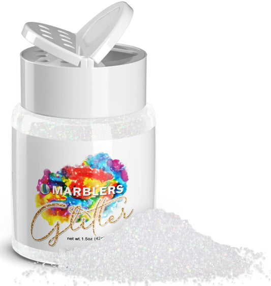 MARBLERS Holographic Glitter [Rainbow White] 1.5oz (42g) | Fine | Non-Toxic, Vegan, Cruelty-Free | Face, Body, Eyeshadow, Hair, Festival, Party Makeup Beauty & Personal Care MARBLERS