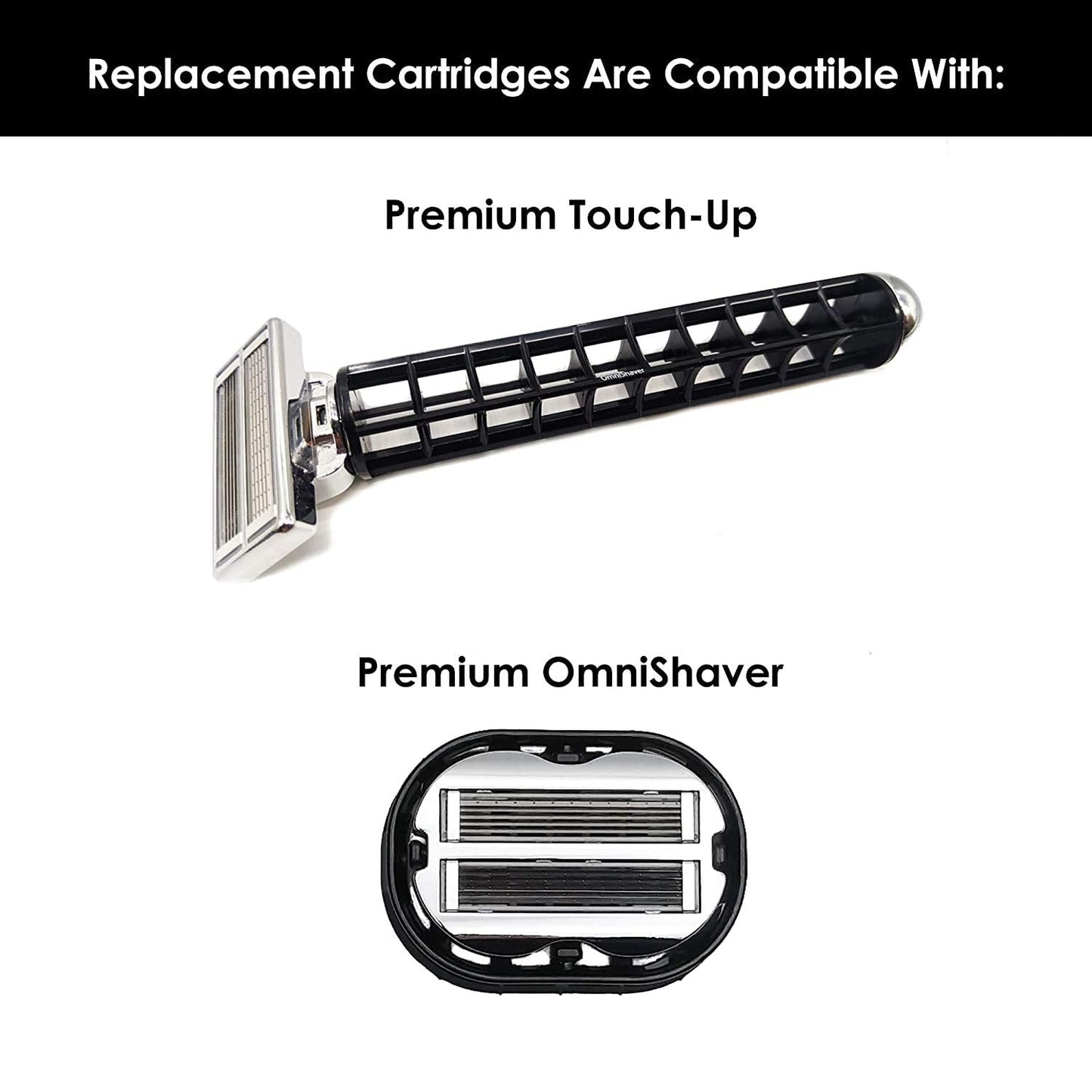6 Pack Premium Omnishaver Replacement Cartridge Refill Kit with One Blade Removal Tool - An Alternative to Disposable, Self Cleans & Strops During Use Beauty and Personal Care OmniShaver