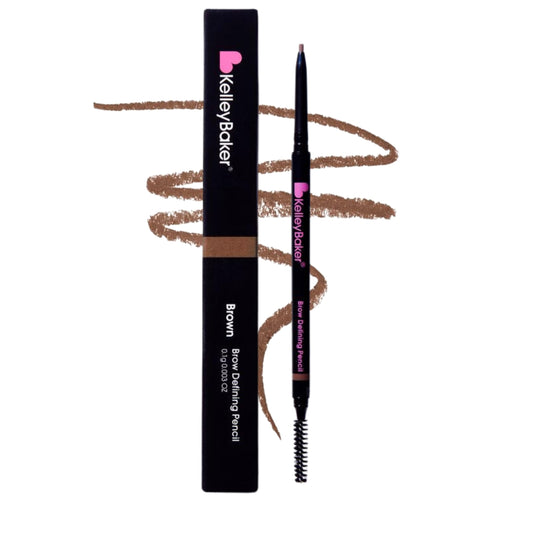 Kelley Baker Brow Defining Pencil, Smudge-Resistant & Long-Lasting, Brown