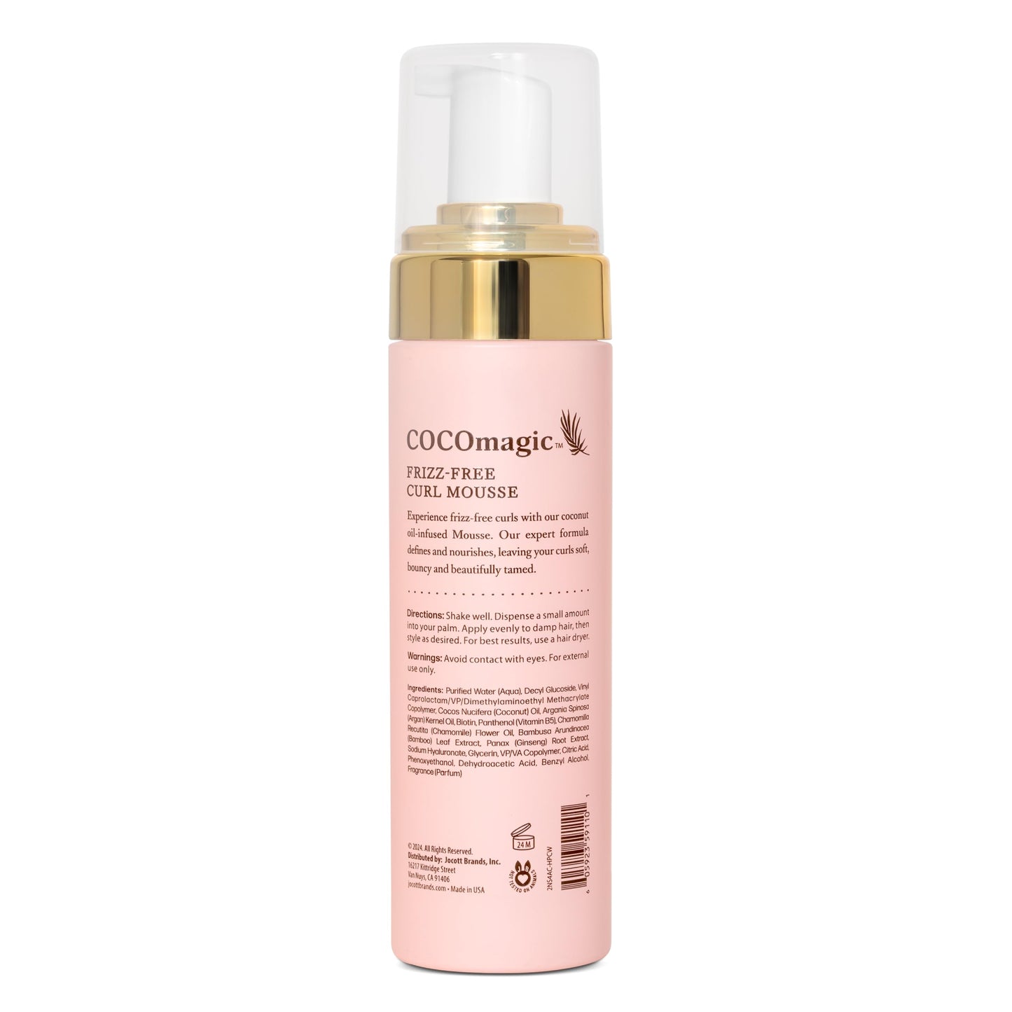Cocomagic Frizz-Free Curl Mousse with Coconut Oil | Defines & Controls Curls with Soft Hold & Hydration | Non-Greasy, Paraben-Free, Gentle for All Beauty & Personal Care Cocomagic