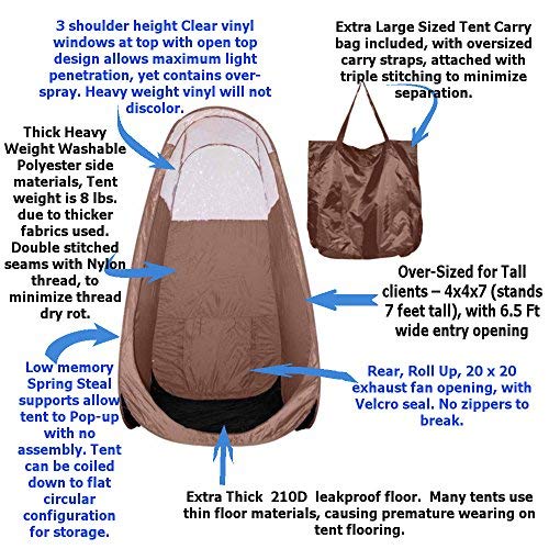 The Original Instant Pop Up Airbrush Spray Tanning Tent-Brown Beauty & Personal Care MaxiMist