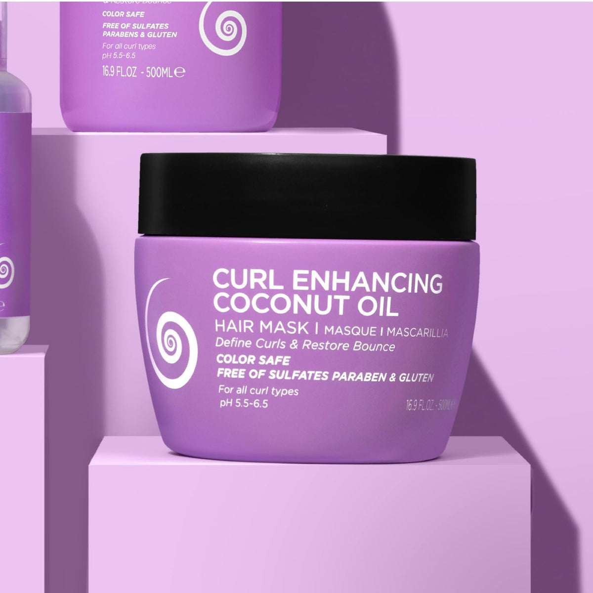 Luseta Curly Hair Mask with Coconut Oil for Curly & Wavy Hair 16.9 Oz