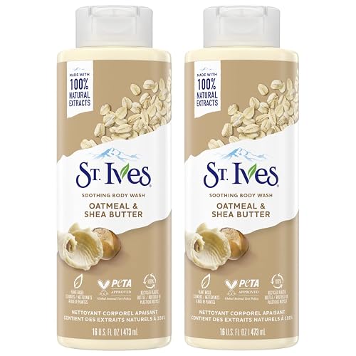 St. Ives Body Wash - Soothing Moisturizing Cleanser with Oatmeal & Shea Butter, Natural Body Wash for Sensitive Skin Made with Plant-Based Cleansers Beauty & Personal Care St. Ives