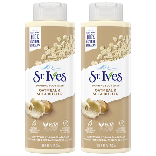 St. Ives Body Wash - Soothing Moisturizing Cleanser with Oatmeal & Shea Butter, Natural Body Wash for Sensitive Skin Made with Plant-Based Cleansers Beauty & Personal Care St. Ives