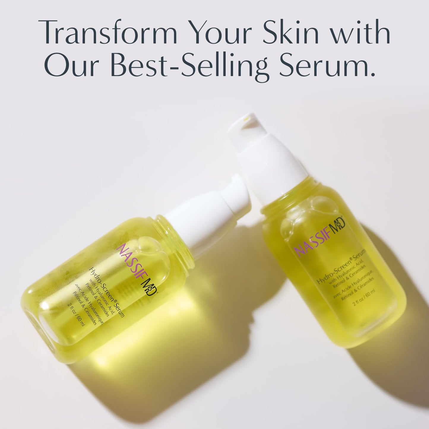 NassifMD Hydro-Screen Hydration Serum | Surgeon-Created Hyaluronic Acid, Ceramides & Retinol Formula for Plumping, Firming & Reducing Fine Lines Beauty & Personal Care NASSIFMD