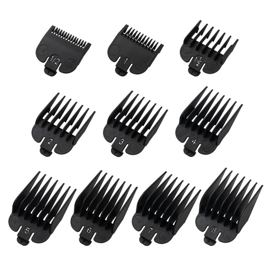 Clipper Guards Set Compatible with Wahl Clippers (Not for All Models), Clipper Guides Replacement - 1/16" to 1", 10 Piece Set, Black Color Beauty and Personal Care LAVEST