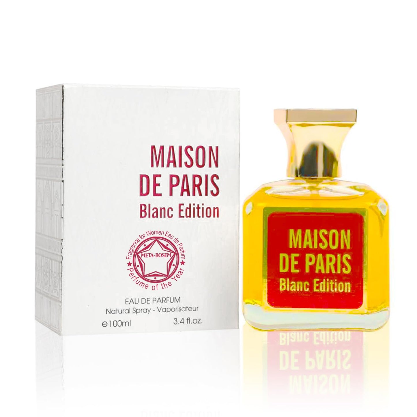META-BOSEM Mason de Paris Blanc Edition, Women Perfume Eau de Parfum Natural Spray - Floral Oriental - Great Holiday Gift - for All Day Use - a Beauty & Personal Care META-BOSEM