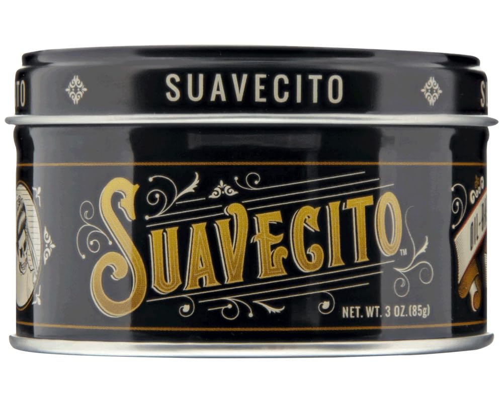 Suavecito Oil Based Pomade 3 oz Tin Can - Original Scent Hair Styling Long Lasting Hold, Healthy High Shine, For All Hair Types - Smooth Slickback Beauty & Personal Care Suavecito