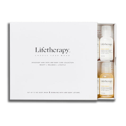 Discovery Mini Bath & Body Care Collection, Gift Set, 6 Scents - 6 Hydrating Body Lotions, 6 Body Washes - Bubbling Bath, Twelve 1oz Products, Ready Beauty & Personal Care Lifetherapy