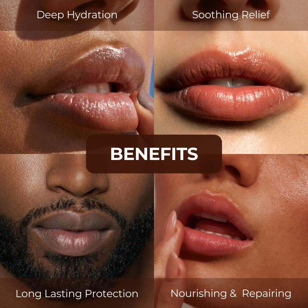 RaGaNaturals Natural Chocolate Lip Balm - Beeswax, Shea Butter, Jojoba Oil, Vitamin E - Smooth, long lasting Hydration, Moisturization for Dry Beauty and Personal Care RaGaNaturals