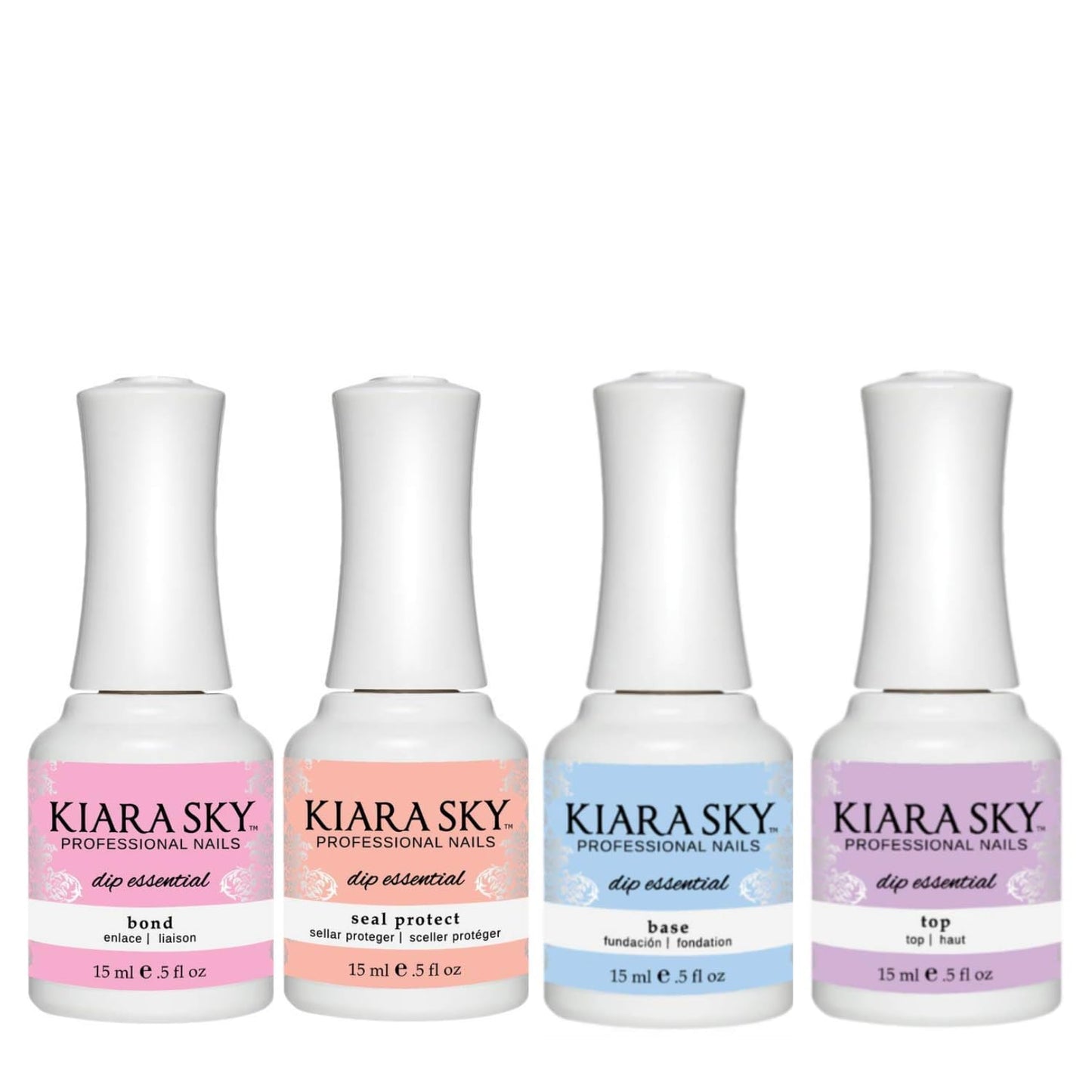 KIARA SKY Dip Manicure Nail Liquid Essentials | 0.5 fl oz | Dip Liquids Kit Steps 1-4 Beauty & Personal Care KIARA SKY