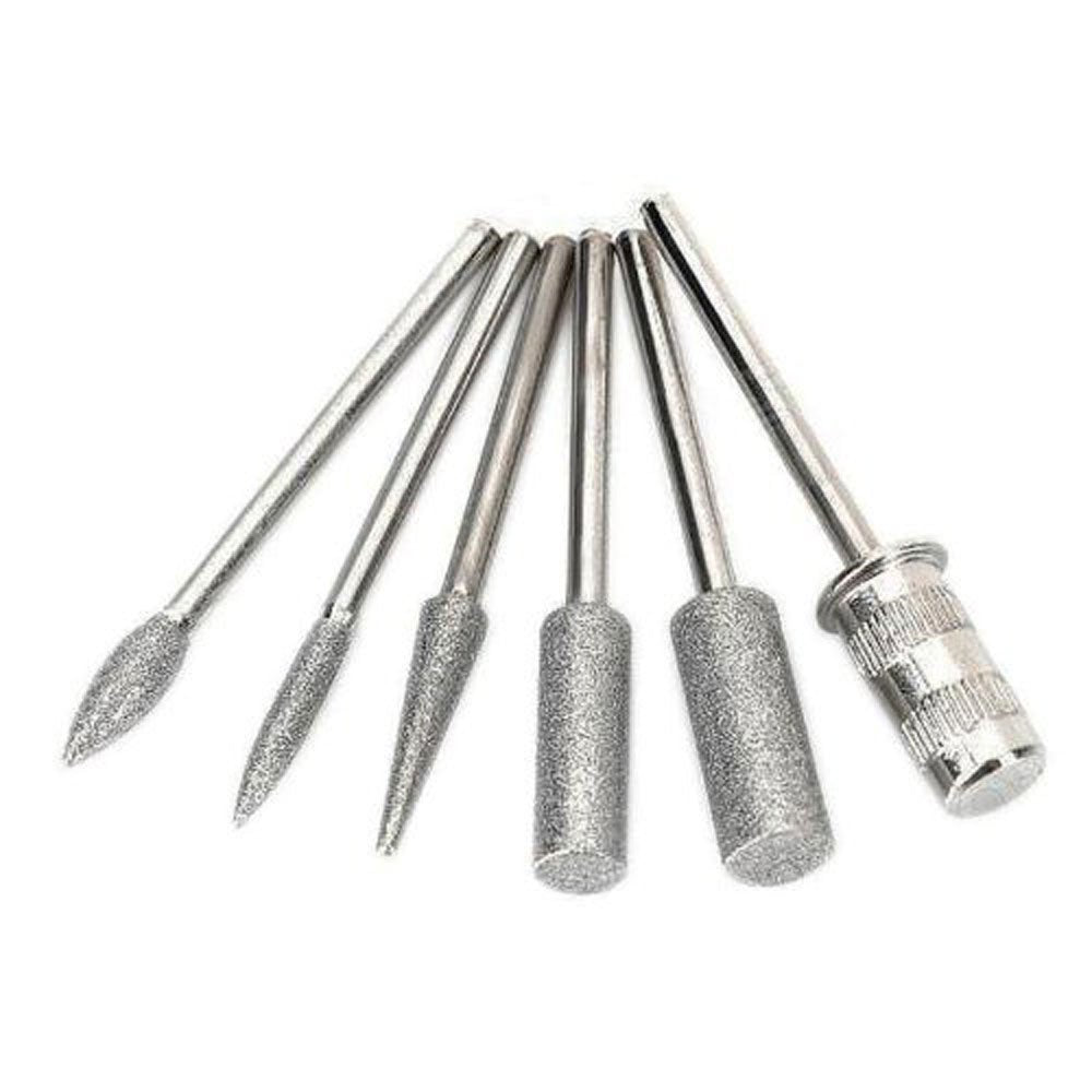 ZXUY 6pc Nail Drill Bits for Machine Replacement 3/32" Shank Size Acrylic Art Beauty & Personal Care ZXUY